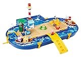 Big-Waterplay - Peppa Pig Holiday - Outdoor-Wasserspielzeug mit großer Wasserbahn, Big-Bloxx Bausteinen, Handkurbel & Peppa Wutz Figuren, für Kinder von 3-7 Jahren