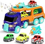Kinderspielzeug Auto für Jungen ab 1 2 3 4 5 6 jährige Jungen, 5 in 1 Baby Spielzeug Trucks Kleinkind Spielzeug für 2 3 4 5 Weihnachten Geburtstag Kinder Geschenk
