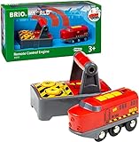 BRIO World 33213 IR-Frachtlok Elektrische Lokomotive mit Fernsteuerung - Zubehör für die BRIO World - Kleinkindspielzeug empfohlen ab 3 Jahren, Red