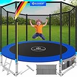 KESSER® Trampolin Outdoor Ø 244/305/366/427 cm Komplettset mit Sicherheitsnetz, Leiter, Randabdeckung & Seitentasche und Montagezubehör | Kindertrampolin Gartentrampolin Belastbarkeit 150 kg