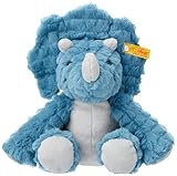 Steiff Soft Cuddly Friends Dixi Triceratops Petrol 28 cm, Dinosaurier Kuscheltier aus kuschelweichem Plüsch