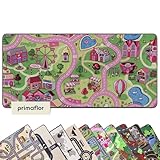 Primaflor Interaktiver Kinderteppich - 140 x 200 cm, Sweet City, Made in Europe mit Straßenmotiv, Hochwertiger Straßen-Teppich für Kinderzimmer, für Jungen & Mädchen