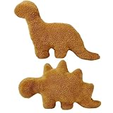 JazRvr 2 Stück Dino Nugget Kissen Dino Kuscheltier Relaxo Kuscheltier für Kinder Chicken Nuggets Design 45 * 26cm und 40 * 32cm PP-Material