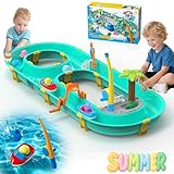 Neuytiky Wasserspieltisch Kinder Outdoor – Wasserspielzeug mit Wasserbahn, 37 Teile für kreativen Wasserspaß draußen, AquaPlay-System für Kinder ab 3 Jahren