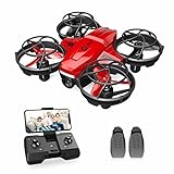 Holy Stone HS420 Mini Drohne mit Kamera für Kinder, RC Quadrocopter mit 2 Batterien Lange Flugzeit, Wifi Live Übertragung,Flugbahn,Gestensteuerung,Werfen-Go,Kunstflug,Höhenhaltung Drone für Anfänger