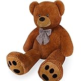 Deuba Teddy | Größe XXL 150cm | Farbe Braun | Teddybär Kuscheltier Stofftier Plüschbär Plüschtier Braunbär Teddi