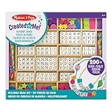 Melissa & Doug Buchstabenperlen Set | Holzperlen zum Auffädeln | Kinder Modeschmuck Bastelset ab 5 Jahren | Freundschaftsarmband Bastelset für Mädchen oder Jungen | Geschenk für Mädchen ab 4 Jahren