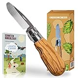 Demikay® - Kinderschnitzmesser - [EINKLAPPBAR] - inkl. E-Book - Schnitzmesser für Kinder - Kindermesser klappbar - Made in Europe (Olivenholz)