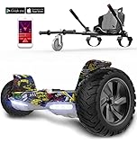 RCB Hoverboards SUV Selbstausgeglichener Hoverboards Off-Road, APP Steuerfunktion, 8,5 '' Hummer mit Bluetooth + Hoverkart Go Kart für Self Balancing hoverboards, Geschenk für Kinder