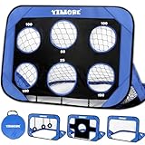 YIMORE Fussballtore für Garten Kinder mit Tragetasche, 4 Spielmodi Mini Fussballtor Kinder Outdoor Indoor, Fußballtor Kinder Geschenk Mädchen Junge ab 6-12 Jahre (‌Acid Blue)