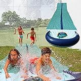 TEAM MAGNUS Wasserrutsche - Slip und Slide aus strapazierfähigem 0.22mm PVC (9.5m Wasserrutsche)