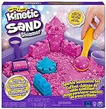 Kinetic Sand Schimmer Sandbox Set - mit 454 g schimmerndem magischem kinetischem Sand in Rosa, Spielwanne und Zubehör für kreatives Indoor-Sandspiel, für Kinder ab 3 Jahren