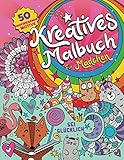 Kreatives Malbuch für Mädchen: 50 inspirierende Tiermotive, verspielte Muster und Wohlfühlbilder in einem Malbuch für Jugendliche und Mädchen von 6-8 und 9-12 Jahren.