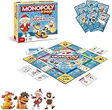 Monopoly Junior Unser Sandmännchen Brettspiel Spiel mit 4 extra Bullyland Spielfiguren Sandmännchen, Moppi, Pittiplatsch und Schnatterinchen