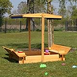 Einfacher Sandkasten mit absenkbarem Dach (Merschbrock Trade GmbH)