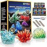 Kristalle Züchten Experimentierkasten, Experimente für Kinder ab 5 6 8 10 Jahre - 3 Farben Wissenschaftler Spielzeug für Kinder Jungen Mädchen Geschenke