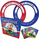Activ Life Active Flyer: Aerodynamische Frisbee-Ringe – Outdoor-Spaß für Kinder, Jungen oder Mädchen jeden Alters! 2er-Pack (Blau/Rot)