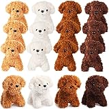 12 Stück Mini Plüsch Hunde Gefüllt Welpe mit Schlüsselanhänger Hunde Party Gefälligkeiten Klein Kuscheltier Mini Stofftiere für Kinder Goodie Tasche Füllstoffe Karneval, 4,8 Zoll (Netter Stil)
