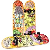 UpTone360 Skateboard | für Kinder ab 6 Jahre | Skate Board für Halfpipe & Straße | Belastbarkeit bis zu 150kg | langlebig & stabil | ideal für Kinder, Teenager & Jugendliche (Dino)