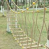 Kindergarten Outdoor Brücke schwingende Kinder Sport und körperliche Fitness Trainingsgeräte Einzelne Holzbrücke Balance Brücke Kletterrahmen(Size:6m)