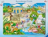 Kinderpuzzle mit 45 Teilen ‘Besuch im Zoo’ (Ravensburger)