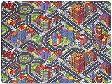 Primaflor Spielteppich mit Straßen - Big City - 140x200 cm, Pflegeleicht, Fußbodenheizung Geeignet, Spielmatte, Auto-Kinderteppich für Mädchen & Jungen