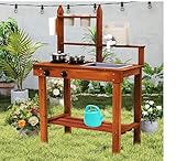 Outdoor Matschküche für Kinder – Robustes Spielzeugküche aus Holz mit Zubehör – Kreatives Sand- und Matschspielzeug für Draußen – Perfekt für Garten, Strand oder Sandkasten – Naturinspiriertes Spielen