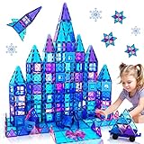 Magnetische Bausteine Spielzeug ab 2 Jahre Alter 6 7 8 9 Magnetische Fliesen 3D Lernen Lernspielzeug STEM Spielzeug für Mädchen Junge 3 4 5 6 7 Jahre zum Geburtstag Weihnachten Geschenke 47St