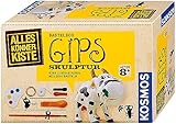 KOSMOS 604066 AllesKönnerKiste Gips-Skulptur, DIY Bastelset für Kinder ab 8 Jahren, Kindergeburtstag, Bastelset Gips, Gips Giessen für Kinder