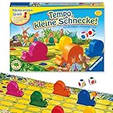 Ravensburger Kinderspiel 21420 - Tempo kleine Schnecke, Das spannende Schneckenrennen, Brettspiel und Gesellschaftsspiel für Mädchen und Jungen , 2-6 Spieler, ab 3 Jahren