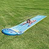 JOYIN 585cm x 90 cm Slip and Slide Wasserrutsche mit 1 Bodyboard, Sommerspielzeug mit eingebautem Sprinkler für Garten und Outdoor