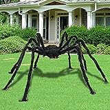 HEZHU Riesenspinne 5FT/150cm Halloween-Dekorations-Faltbare Spinne Bestes Halloween-Dekorations-Spuk