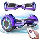 RCB Hoverboards 6.5 Inch Skateboard Children and Teenagers Hoverboards with Bluetooth - LED Light Segway with Powerful Motor Gift for Children