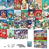 ADDLIVE Puzzle Adventskalender 2024, Weihnachts Adventskalender Puzzle,Adventskalender Puzzle Erwachsene, Puzzle-Countdown-Kalender, 24 Boxen Puzzles für Den Countdown Bis Weihnachten