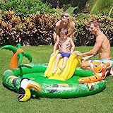 ONBEST Kinderpool Planschbecken für Kinder – aufblasbar – 182x165x62 cm – Poolrutsche – Dschungel Design Aufstellpool – Kinderbecken – Kinderplanschbecken – Kinder 3+ Jahre – Wasserpark