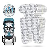 Komake Atmungsaktive Sitzeinlage, Universal Sitzauflage für Kinderwagen, Buggy, Kindersitz und Babyschale -verringert Schwitzen Ihres Kindes und schützt den Sitzbezug vor Flecken