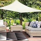 HAIKUS Sonnensegel Wasserdicht Rechteckig 2x3m Sonnenschutz Wasserabweisend Premium PES Polyester mit UV Schutz für Balkon Garten Terrasse Creme 3x2m