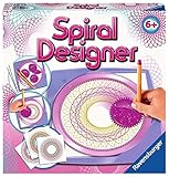 Ravensburger Spiral-Designer Girls 29027, Zeichnen lernen für Kinder ab 6 Jahren, Zeichen-Set mit Schablonen für farbenfrohe Spiralbilder und Mandalas, White