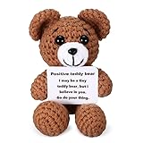 Bohrma Glücksbringer Bär Pocket Hug Geschenk Lustige Mutmacher Geschenk Glücksbringer Prüfung, Stofftier aus weichem Plüsch, niedliches Plüschtier zum Kuscheln und Spielen Gute Besserung Geschenke