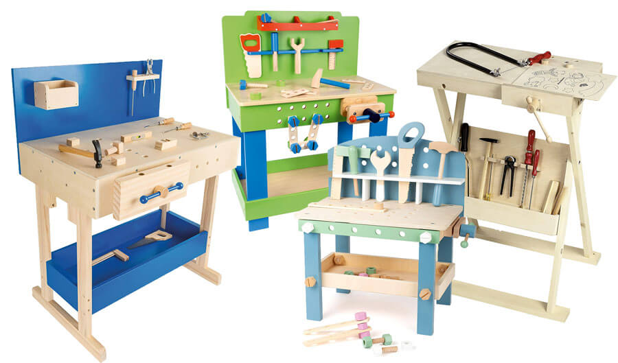Werkzeug für Kinder Werkbank Spielzeug Kinderwerkbank Werkzeugbank mit Zubehör 