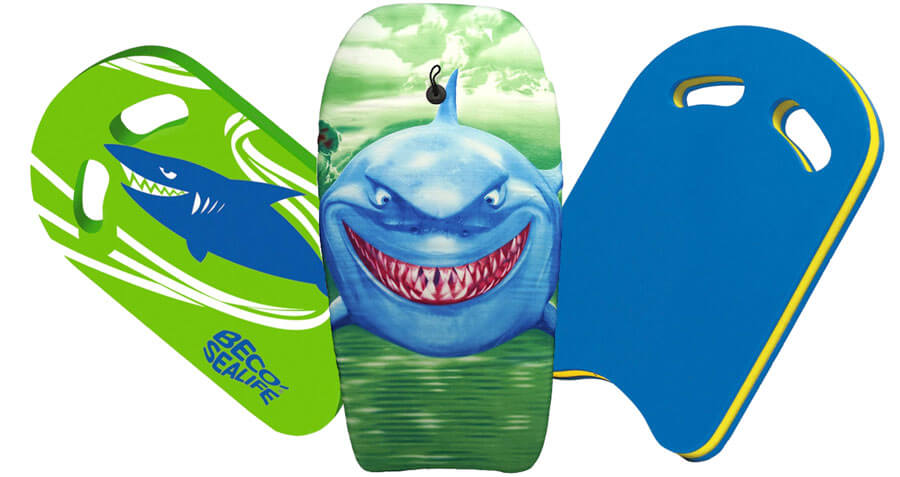 BECO-SEALIFE Schwimmbrett Shark Grün Blau Kick-Board Schwimmhilfe für Kinder 